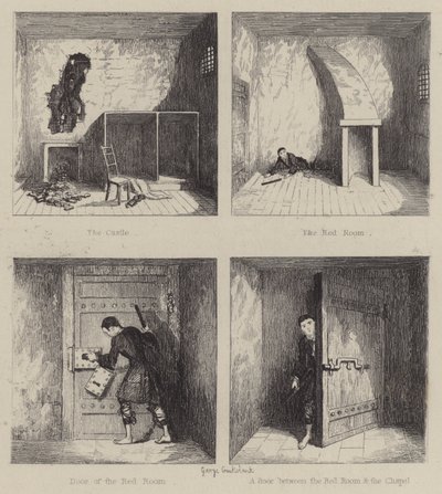Ilustração para Jack Sheppard (gravura) de George (after) Cruikshank