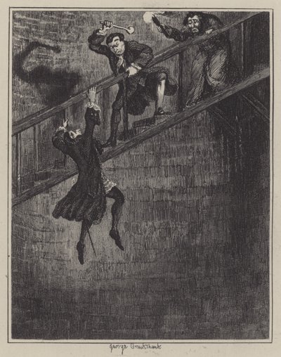 Ilustração para Jack Sheppard (gravura) de George (after) Cruikshank