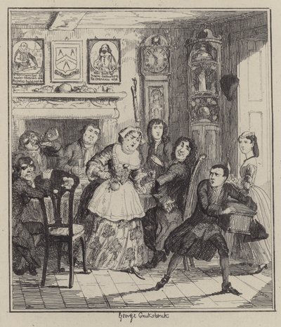 Ilustração para Jack Sheppard (gravura) de George (after) Cruikshank