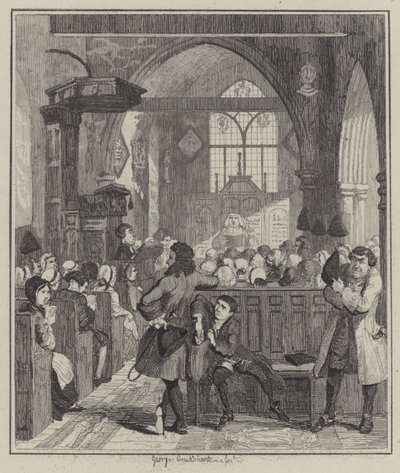 Ilustração para Jack Sheppard (gravura) de George (after) Cruikshank