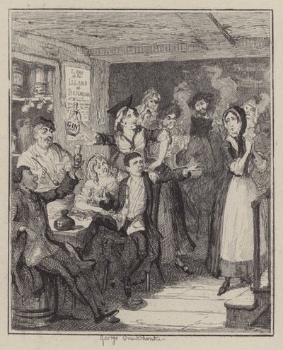 Ilustração para Jack Sheppard (gravura) de George (after) Cruikshank