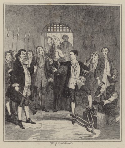 Ilustração para Jack Sheppard (gravura) de George (after) Cruikshank