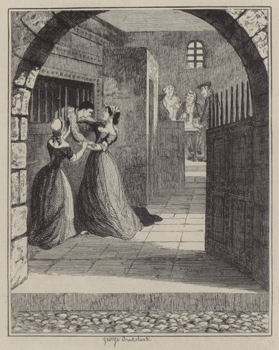Ilustração para Jack Sheppard (gravura) de George (after) Cruikshank