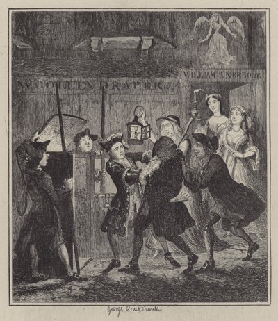 Ilustração para Jack Sheppard (gravura) de George (after) Cruikshank