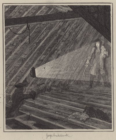 Ilustração para Jack Sheppard (gravura) de George (after) Cruikshank