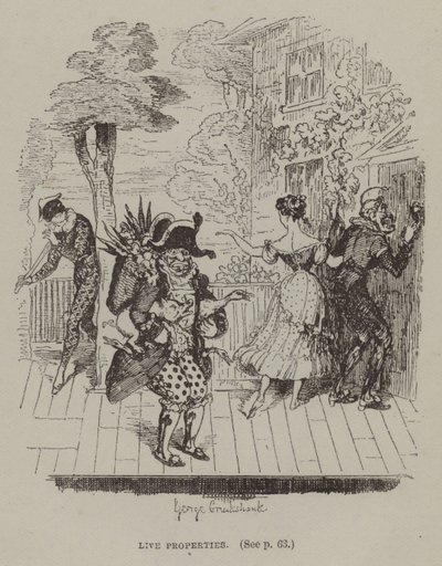 Propriedades ao vivo (gravura) de George (after) Cruikshank