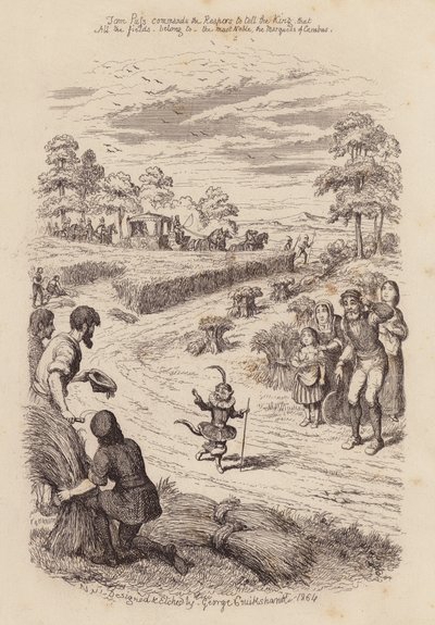 O Gato das Botas (gravura) de George (after) Cruikshank