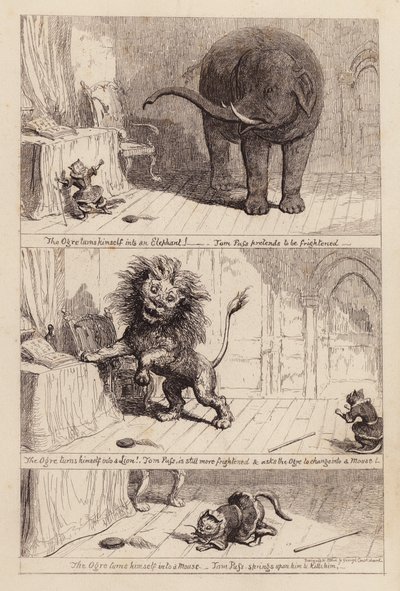 O Gato das Botas (gravura) de George (after) Cruikshank
