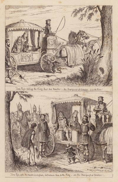 O Gato das Botas (gravura) de George (after) Cruikshank