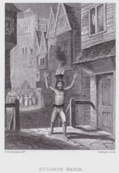 Solomon Eagle (gravura) de George (after) Cruikshank