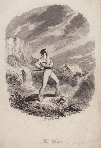 O Naufrágio (gravura) de George (after) Cruikshank