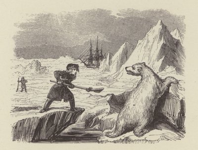 O jovem Nelson matando um urso polar (gravura) de George (after) Cruikshank