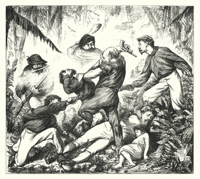 Um duelo de espingardas no Arkansas (gravura) de George (after) Du Maurier