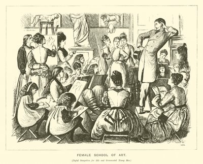 Escola de Arte Feminina (gravura) de George (after) Du Maurier