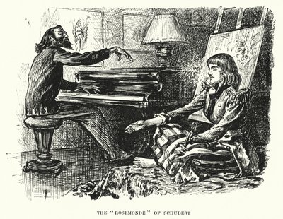 Ilustração para Trilby de George du Maurier (gravura) de George (after) Du Maurier