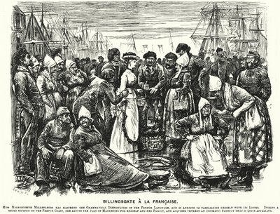 Soco cartoon: Billingsgate a la Francaise (gravura) de George (after) Du Maurier