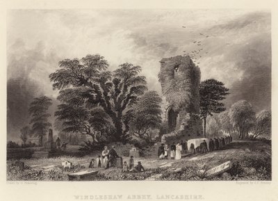 Windleshaw Abbey, Lancashire (gravura) de George (after) Pickering