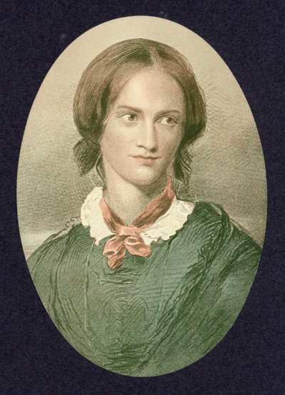 Charlotte Bronte, romancista inglesa (gravura a cores) de George (after) Richmond