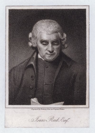 Isaac Reed, editor literário e colecionador de livros em inglês (gravura) de George (after) Romney