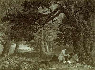 A Repose after Shooting, Placa 4 (gravura) de George (after) Stubbs