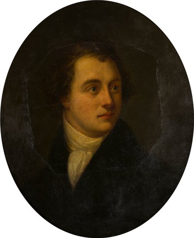 Retrato de um Cavalheiro Desconhecido, c.1807-19 (óleo sobre cobre) de George (attr.to) Harlow
