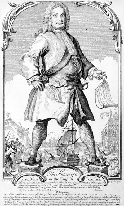 A Estatura de um Grande Homem ou do Colosso Inglês de George (c.1706–71) Bickham