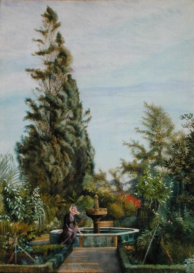 Lady Aurea Howard (aguarela sobre papel) de George 9th Earl of Carlisle Howard