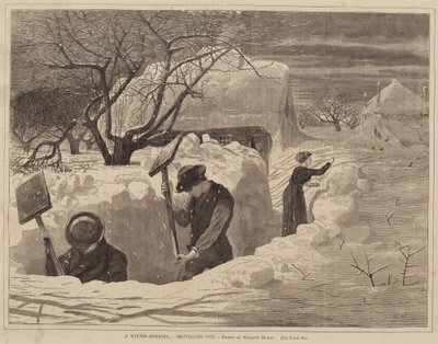 Uma Manhã de Inverno, - Escavando de George A. Avery after Winslow Homer