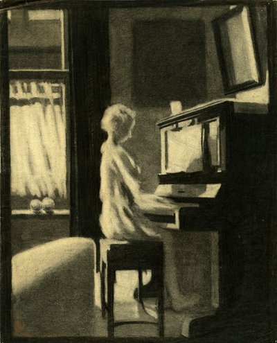 Dorothy tocando o piano, 30 de novembro de 1931 de George Adamson