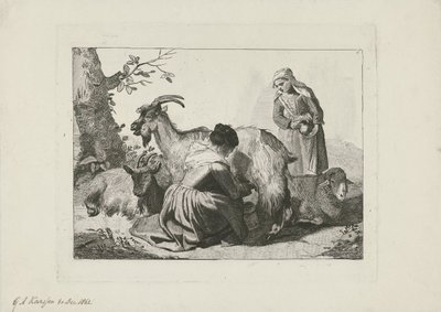 cabras de ordenha de George Andries Karsen