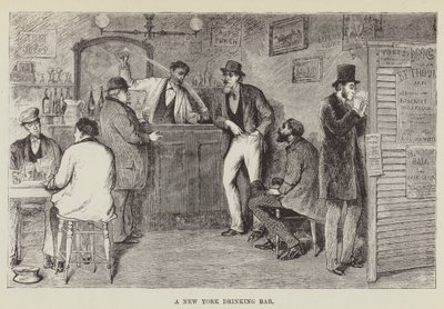 Um bar bebendo de New York de George Augustus Sala