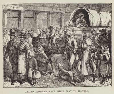Emigrantes Negros a caminho do Kansas de George Augustus Sala