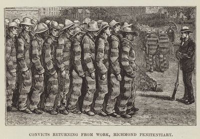 Condenados retornando do trabalho, Penitenciária de Richmond de George Augustus Sala
