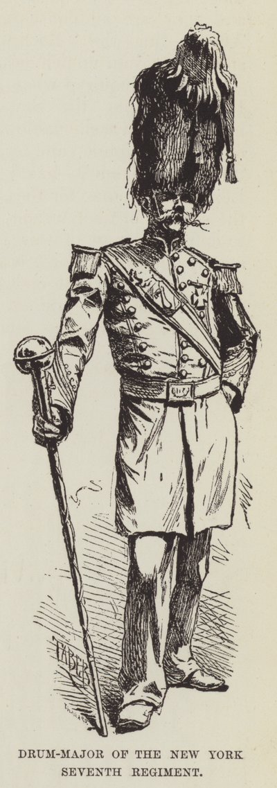 Drum-Major do Sétimo Regimento de Nova York de George Augustus Sala