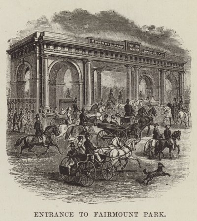 Entrada, para, Fairmount, parque de George Augustus Sala