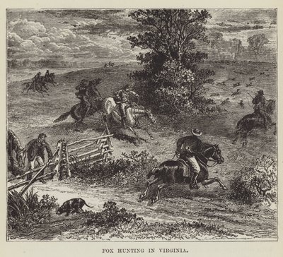 Caça à raposa na Virgínia de George Augustus Sala