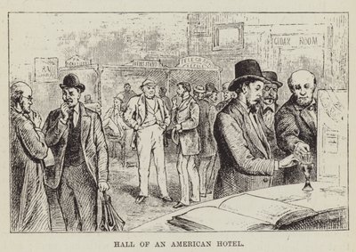 Salão de um hotel americano de George Augustus Sala