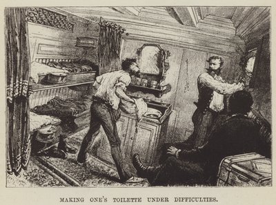 Fazendo Toilette sob dificuldades de George Augustus Sala