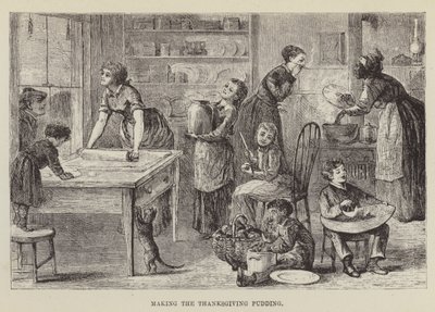Fazendo o pudim de ação de graças de George Augustus Sala