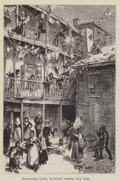 Ragpickers Court, Mulberry Street, Nova Iorque de George Augustus Sala