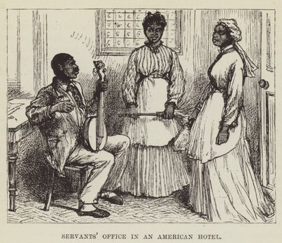 Escritório de Servos em um Hotel Americano de George Augustus Sala