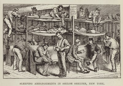 Arranjos para dormir em Shiloh Shelter, Nova York de George Augustus Sala