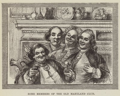 Alguns membros do Old Maryland Club de George Augustus Sala