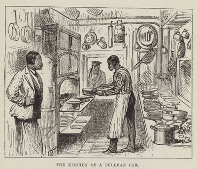 A cozinha de um carro Pullman de George Augustus Sala