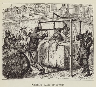 Pesando Fardos de Algodão de George Augustus Sala