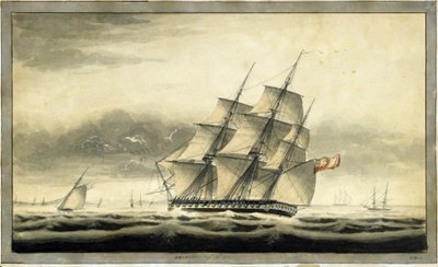 Navio de transporte de tropas HMS "Akbar" (1806), 10 de agosto de George Back