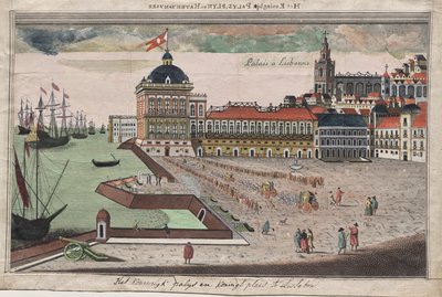 Vista e Prospettiva do Palácio do Rei de Portugal em Lisboane de George Balthazar Probst