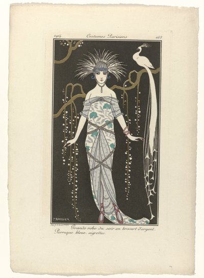 Journal des Dames et des Modes, Costumes Parisiens, 1914, nº 168: Grande vestido de noite (...) de George Barbier