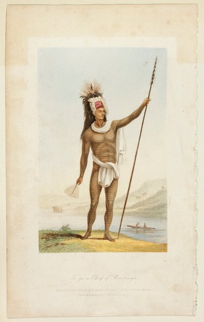 Te Po, um chefe de Rarotonga de George Baxter