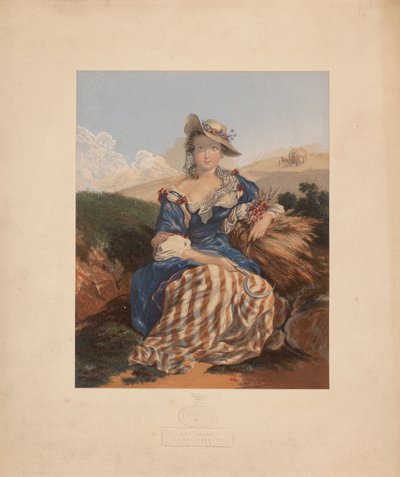 A Belle of the Village de George Baxter